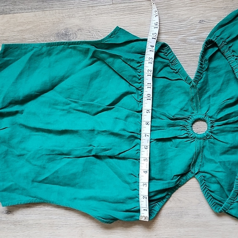 Emerald Cut- Out Green Sleeveless Sundress - Picture 12 of 14